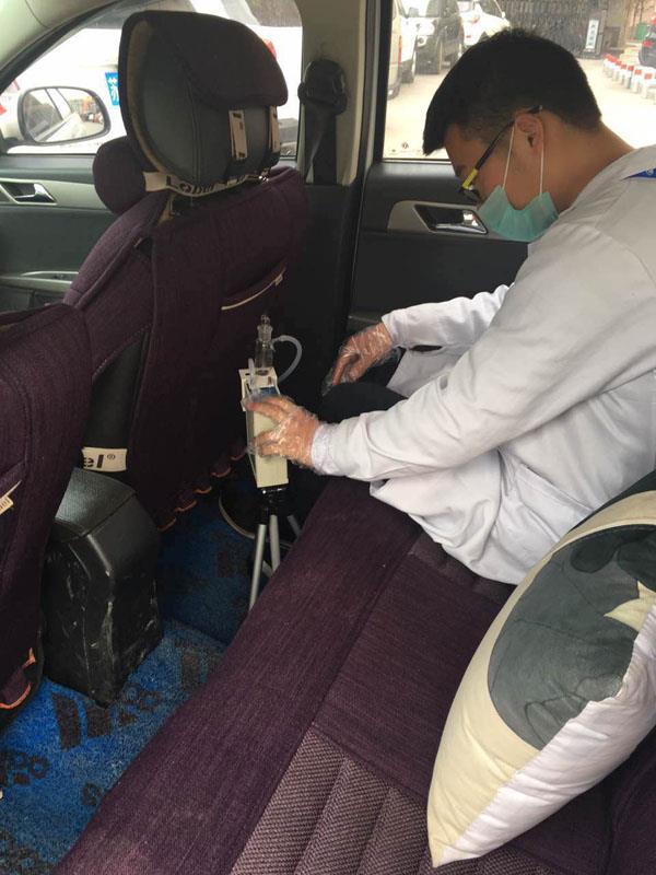 2017.3.3韓先生愛車車內(nèi)有害氣體檢測中