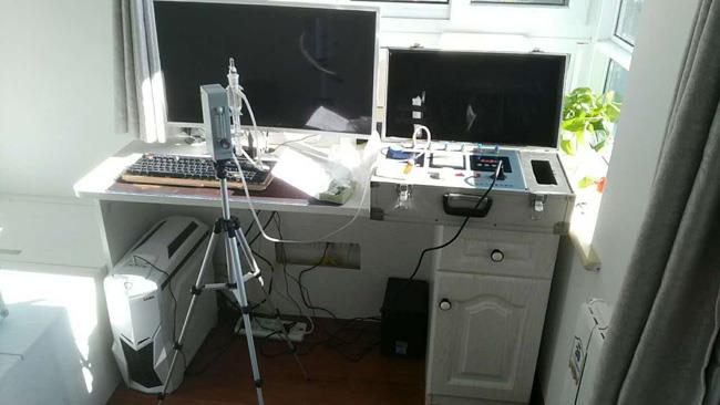 2017年11月25日美好會林灣空氣采樣檢測現(xiàn)場